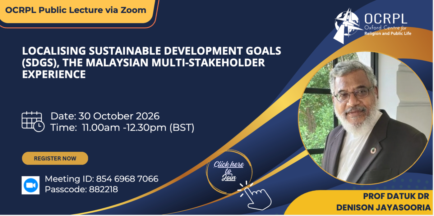 OCRPL Public Lecture - 30 October 2026